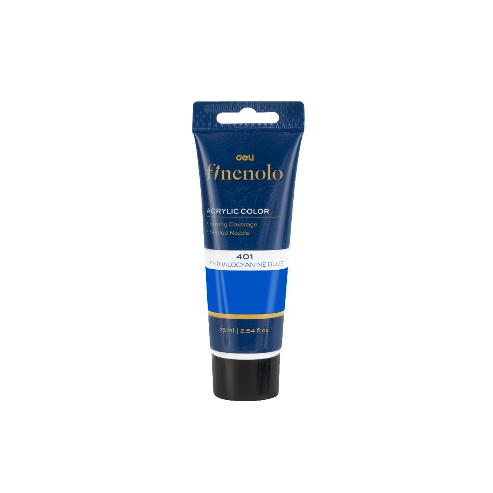 Deli Finenolo 401 Blue Akrilfesték 75ml - Phtalo kék (DEC75-PB)