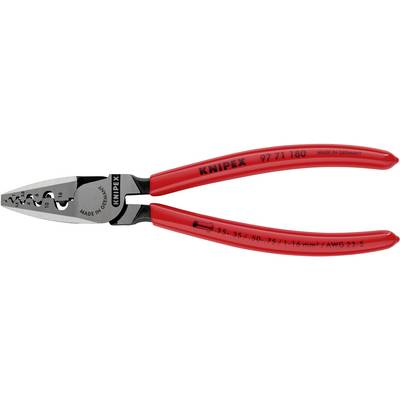 Krimpelő fogó érvéghüvelyekhez 180 mm, polírozott fej, Knipex 97 71 180