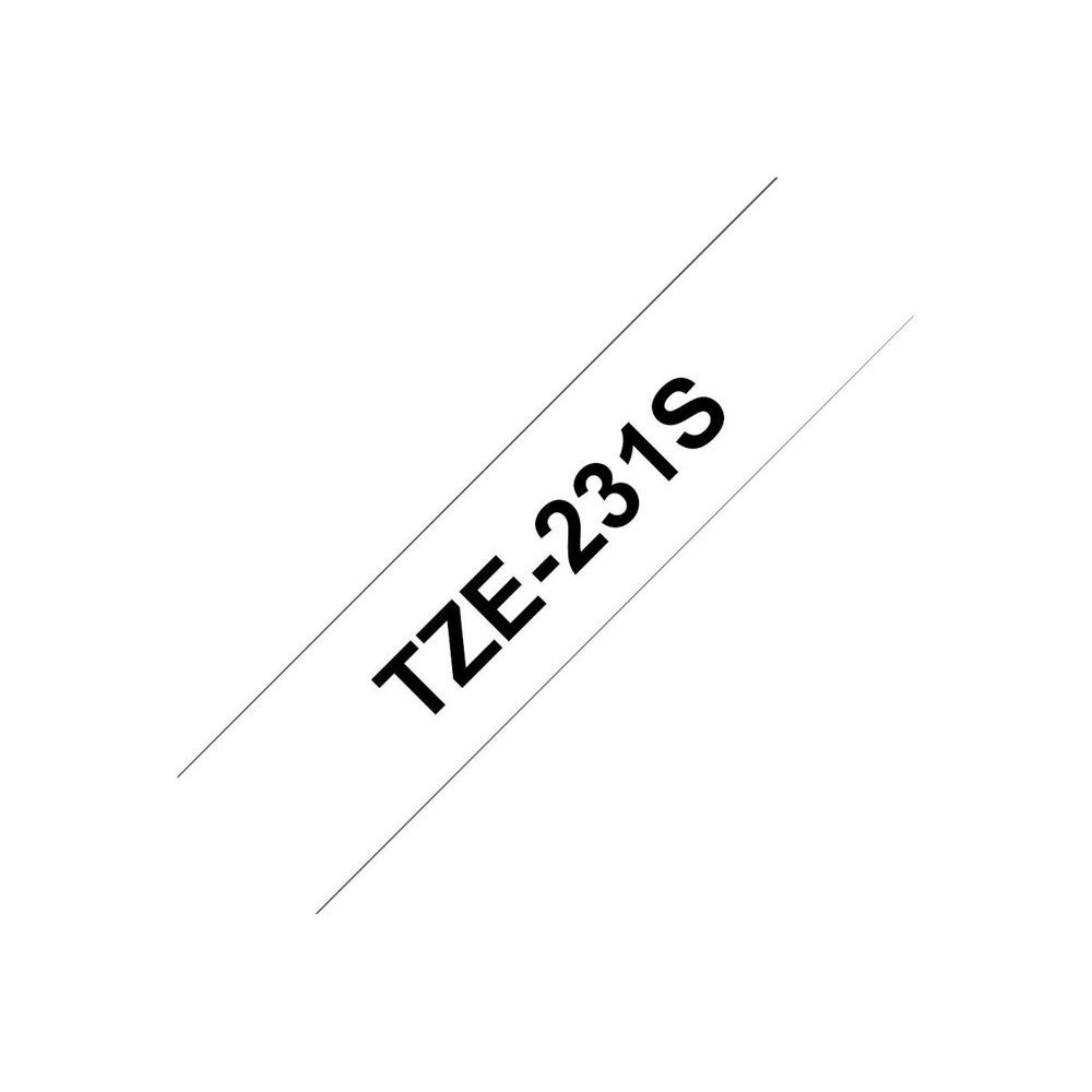 Brother TZE-231S címkéző szalag Fehéren fekete (TZE231S2)