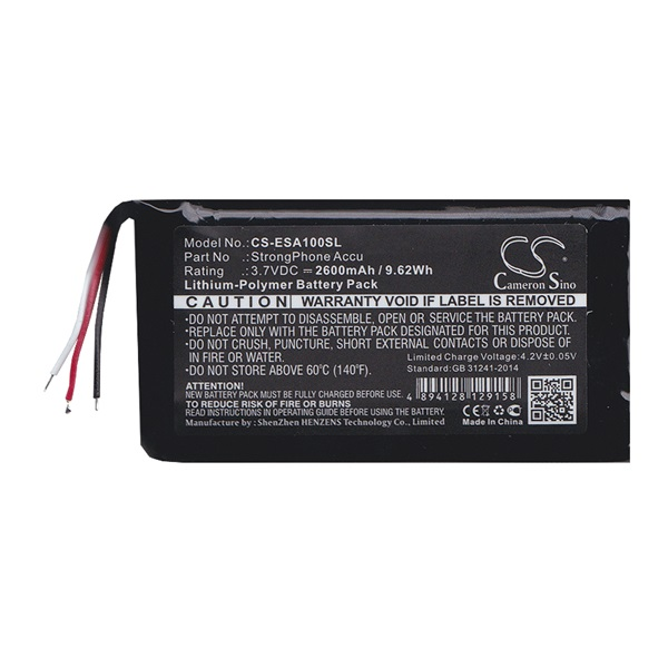 Cameron Sino Li-Polymer akku (3.7V/2600mAh, Evolveo StrongPhoneAccu kompatibilis) FEKETE Evolveo Strongphone ACCU (CS-ESA100SL)