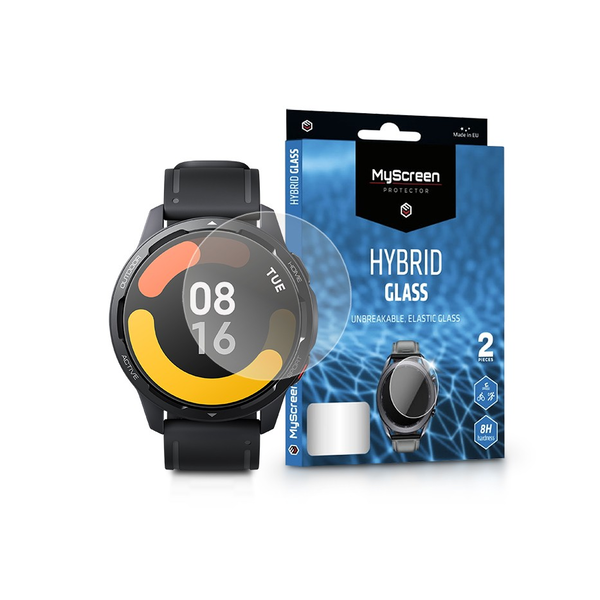 Xiaomi Watch S1 Active rugalmas üveg képernyővédő fólia - MyScreen Protector Hybrid Glass - 2 db/csomag - transparent