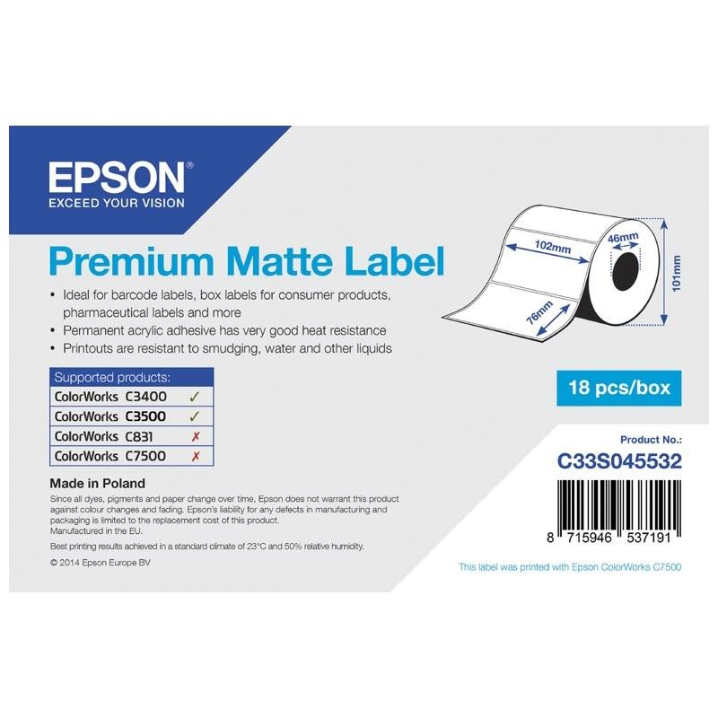 Epson Premium Matte Label Fehér (C33S045532)
