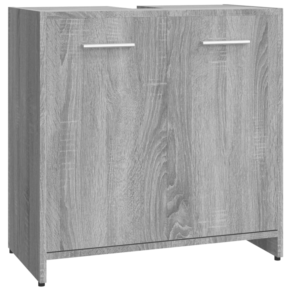 szürke sonoma színű szerelt fa fürdőszobaszekrény 60x33x60 cm (815526)