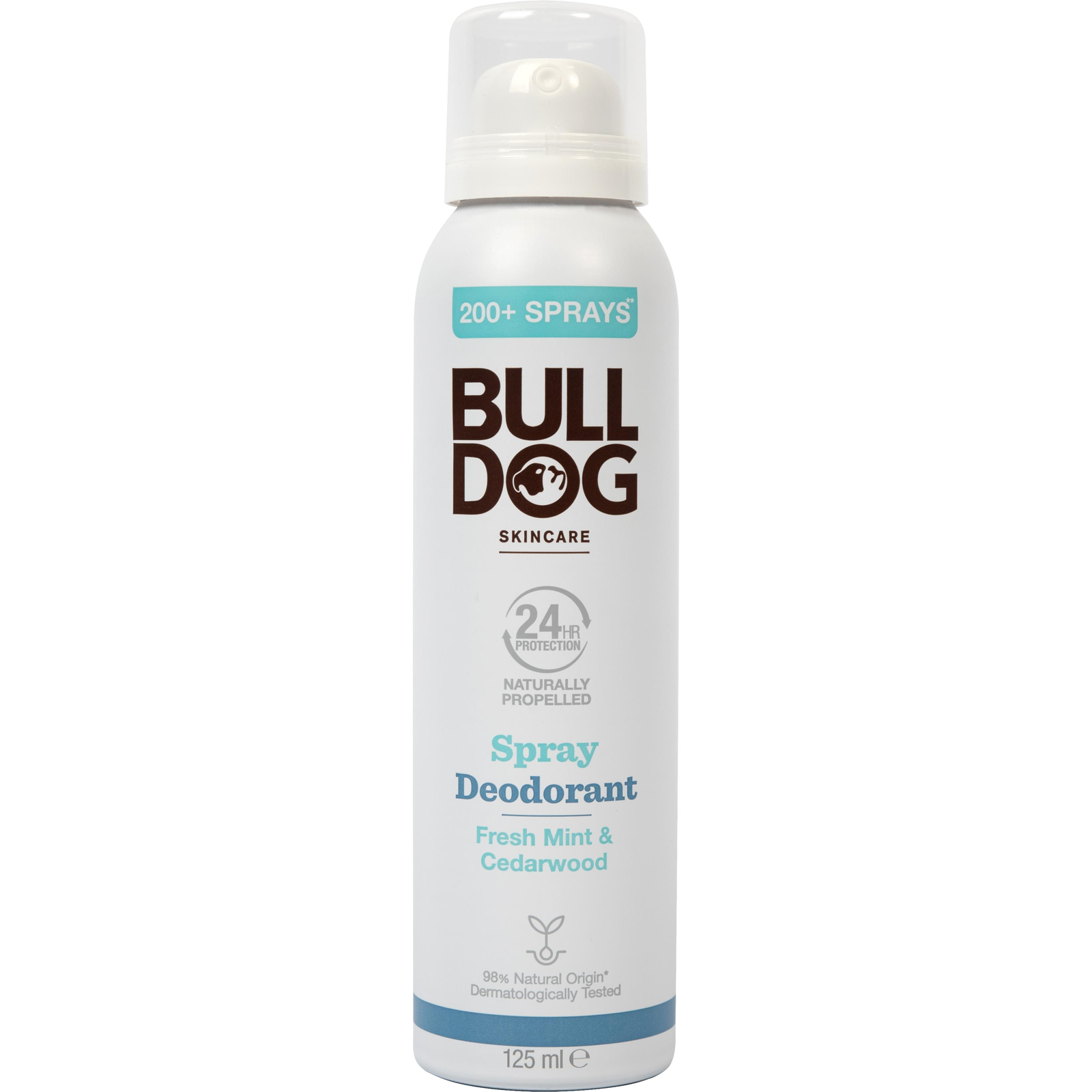 BULLDOG Fresh Mint & Cedarwood Spray Deodorant 125 ml (5060896575506)
