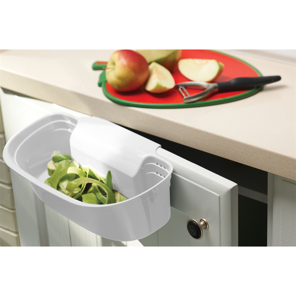 Iris Bio 2,2 literes ajtóra akasztható műanyag szemetes - Fehér (G-550)