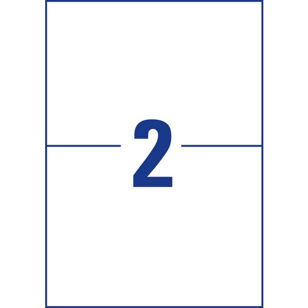 Avery-Zweckform L4717-20 210 x 148 mm Poliészter fólia Fehér 40 db Véglegesen tapadó Fólia címkék Lézer, Másolat (L4717-20)