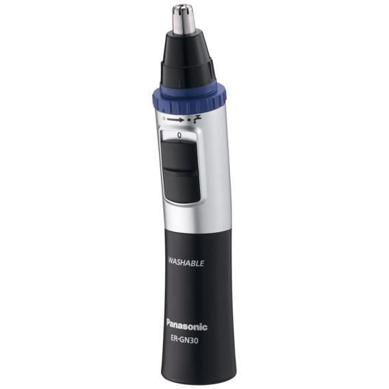Тример за нос и уши Panasonic ER-GN30-K503, Батерии, Миещ се, Черен/Сребрист