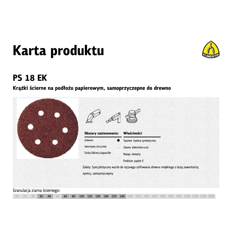 KLINGSPOR TAPADÓKORONG 150MM PS18EK GLS3 GRANULÁCIÓ 80 270403 (270403)