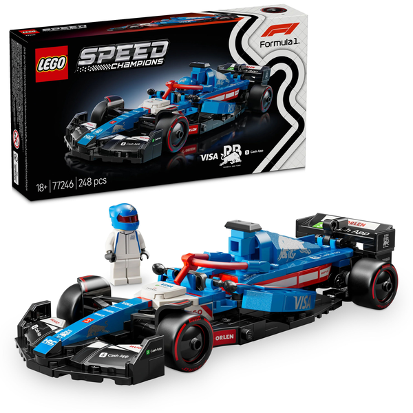 LEGO Speed Champions Coche de Carreras Visa Cash App RB VCARB 01 F1, Juego de construcción +18 años - 77246