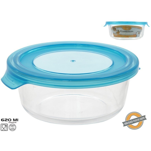 Pyrex Apaļa stikla pusdienu kārba 620 ml  6 x 17 x 15 5 cm  KITCHEN&GO 8445393406053 (8445393406053)