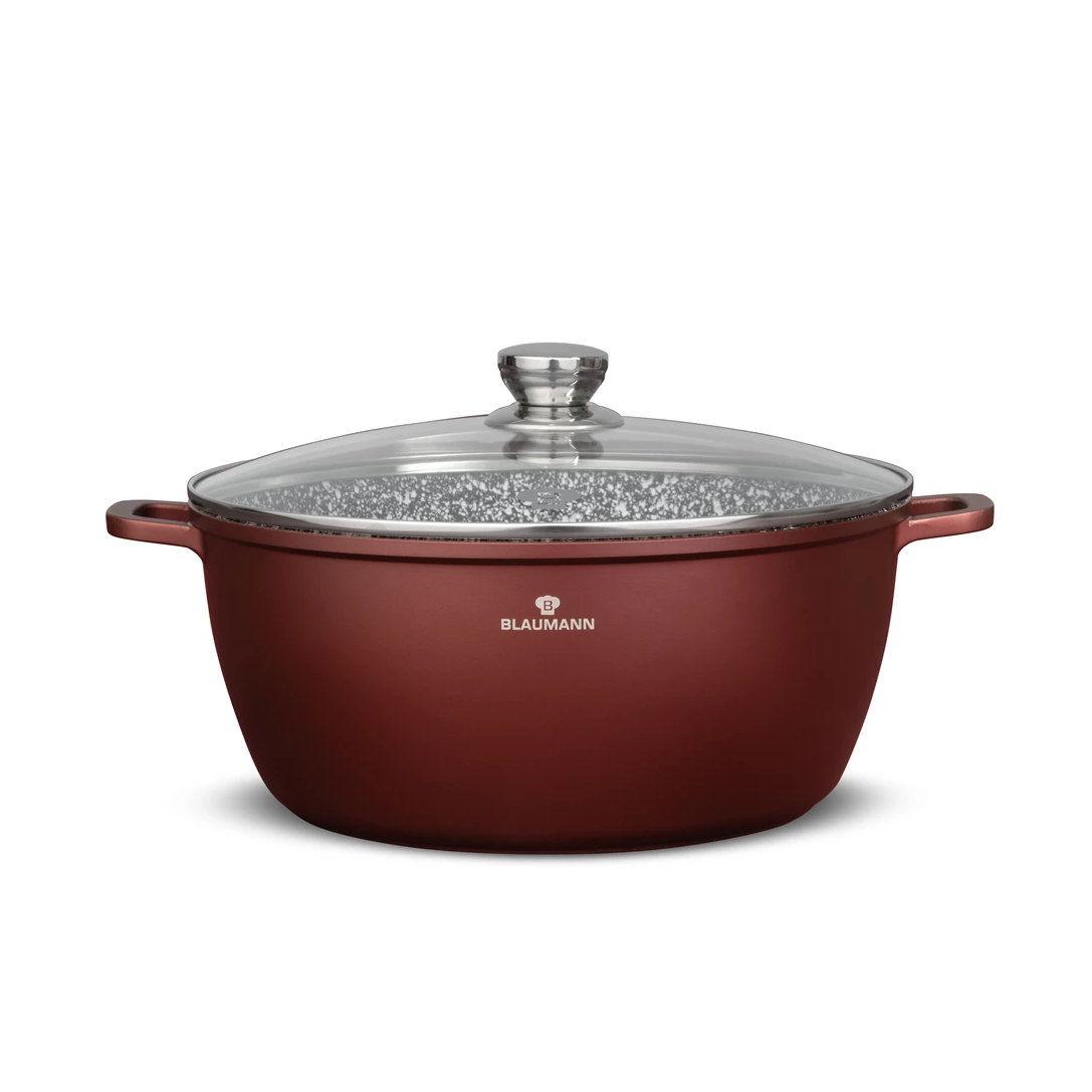 Blaumann BL-4078 Cerastone Fazék Üveg fedővel Ø 22cm 3.2L - Bronz (BL-4078)