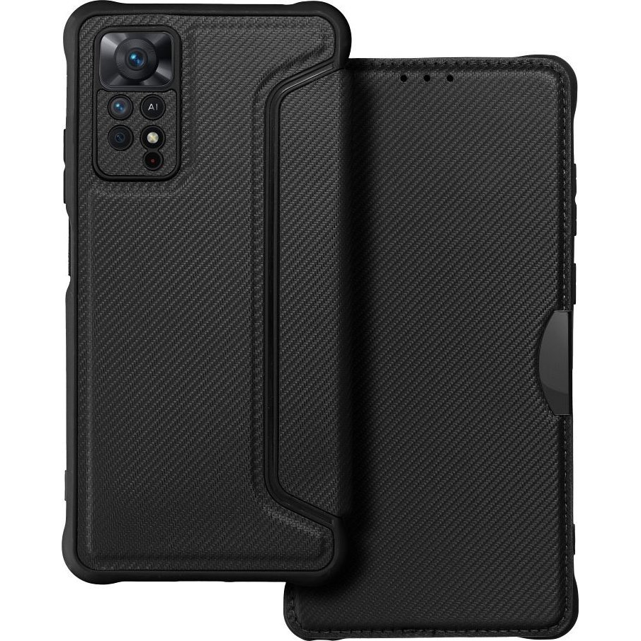Razor book Xiaomi Redmi Note 11 Pro/11 Pro 5G flip tok, fekete (5903396157417)
