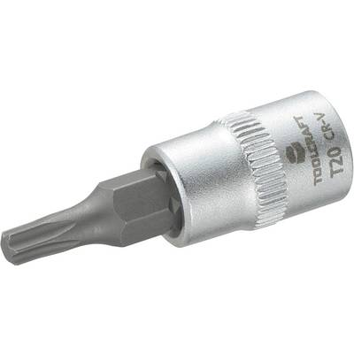 Dugókulcs betét 6,3 mm (1/4), T-profillal T20, hossz: 37 mm, TOOLCRAFT (816082)