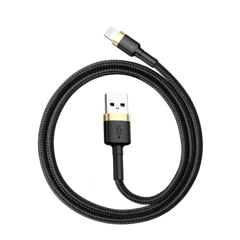 Baseus Cafule USB-Lightning töltőkábel 1,5A, 2 m, arany-fekete (CALKLF-CV1) (CALKLF-CV1)