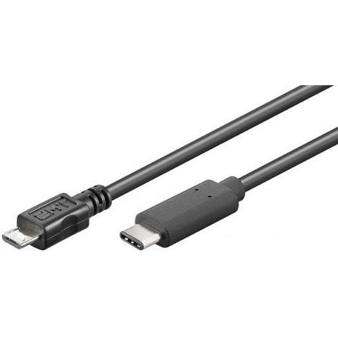 Goobay 67895 USB3.1 Type-C M - USB Micro-B M Adatkábel 0.2m Fekete