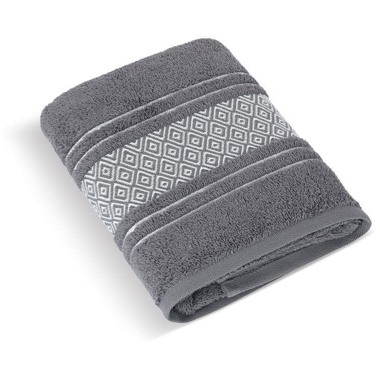 Bellatex frottír, Mosaic - 123/044 - 50×100 cm - sötétszürke (4420)