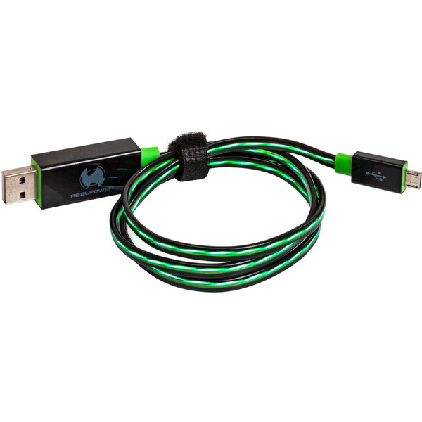 Realpower micro USB LED floating 74,5cm cable Green
