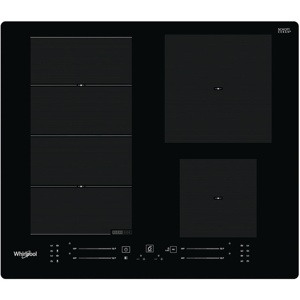 Whirlpool WF S7560 NE Fekete Beépített 60 cm Zónás indukciós főzőlap 4 zóna (WF S7560 NE)