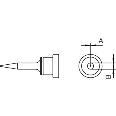 Weller LT pákahegy, forrasztóhegy LT-1S kerek formájú, ceruza alakú hegy 0.2 mm (54443699)