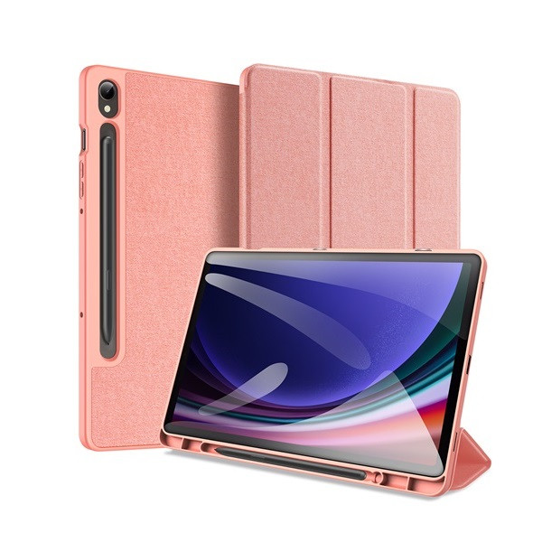 Samsung Galaxy Tab S9 FE (10.9) SM-X510 / X516B, mappa tok, Trifold, S Pen tartóval, Dux Ducis Domo, rózsaszín (RS149759)