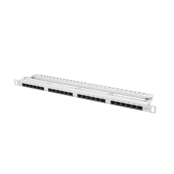 Patch Panel 24 Port 0.5U Kat.6 sivý