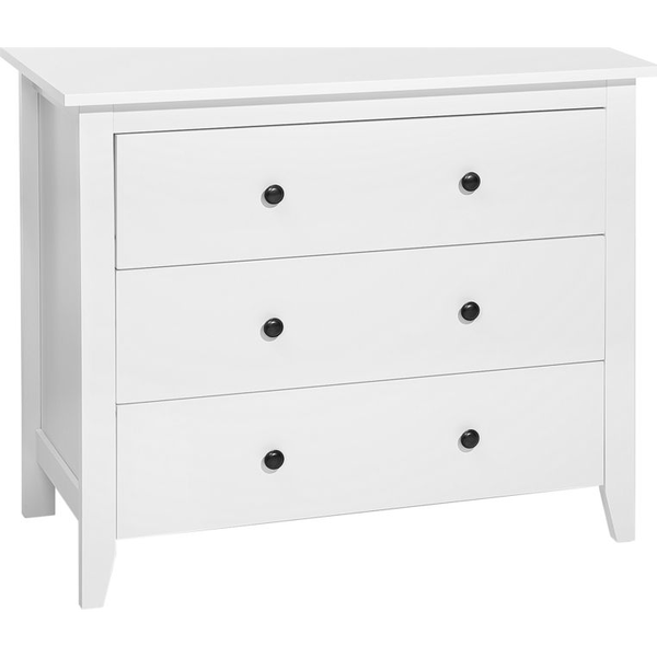 Cómoda Aparador 3 Cajones Minimalista Dormitorio Pasillo Tablero De Partículas Blanco Torrance - Blanco