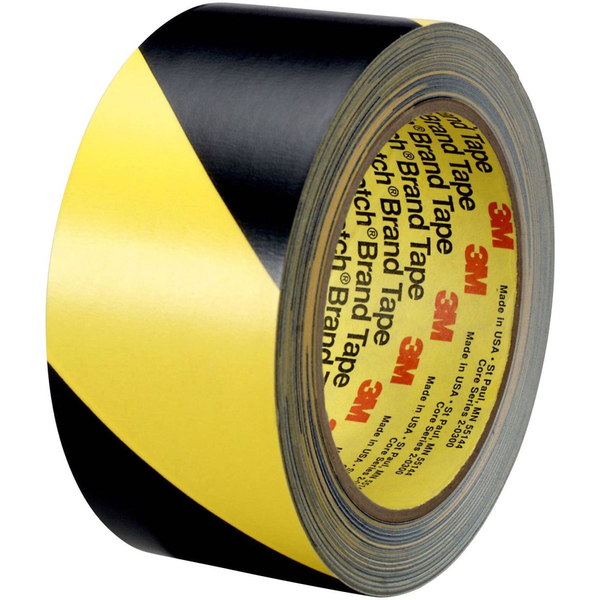 3M 5702101 biztonsági jelölőszalag, fekete-sárga, 33 m x 10 cm