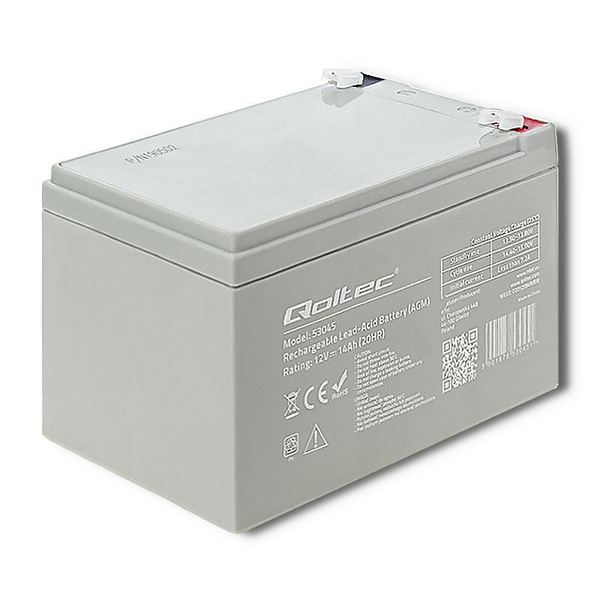 Qoltec 12V 14Ah AGM Akkumulátor