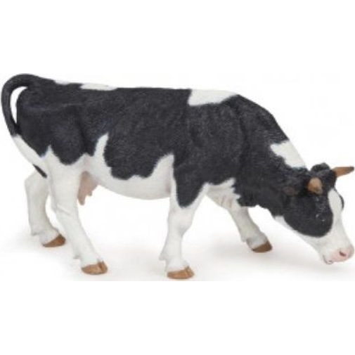 PAPO BLACK AND WHITE COW FIGURINE