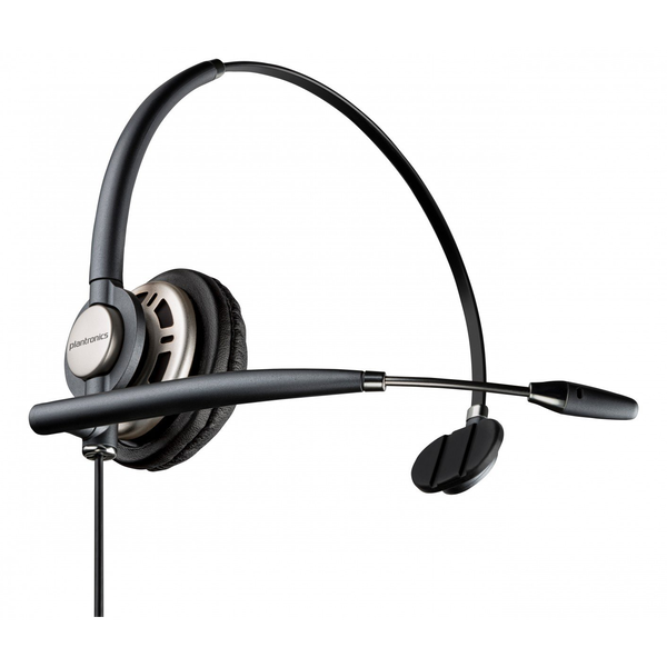 Poly EncorePro HW710 Single Ear Headset +Carry Case +Quick Disconnect Bedraad Hoofdband Kantoor/callcenter USB Type-A Zwart, Zilver