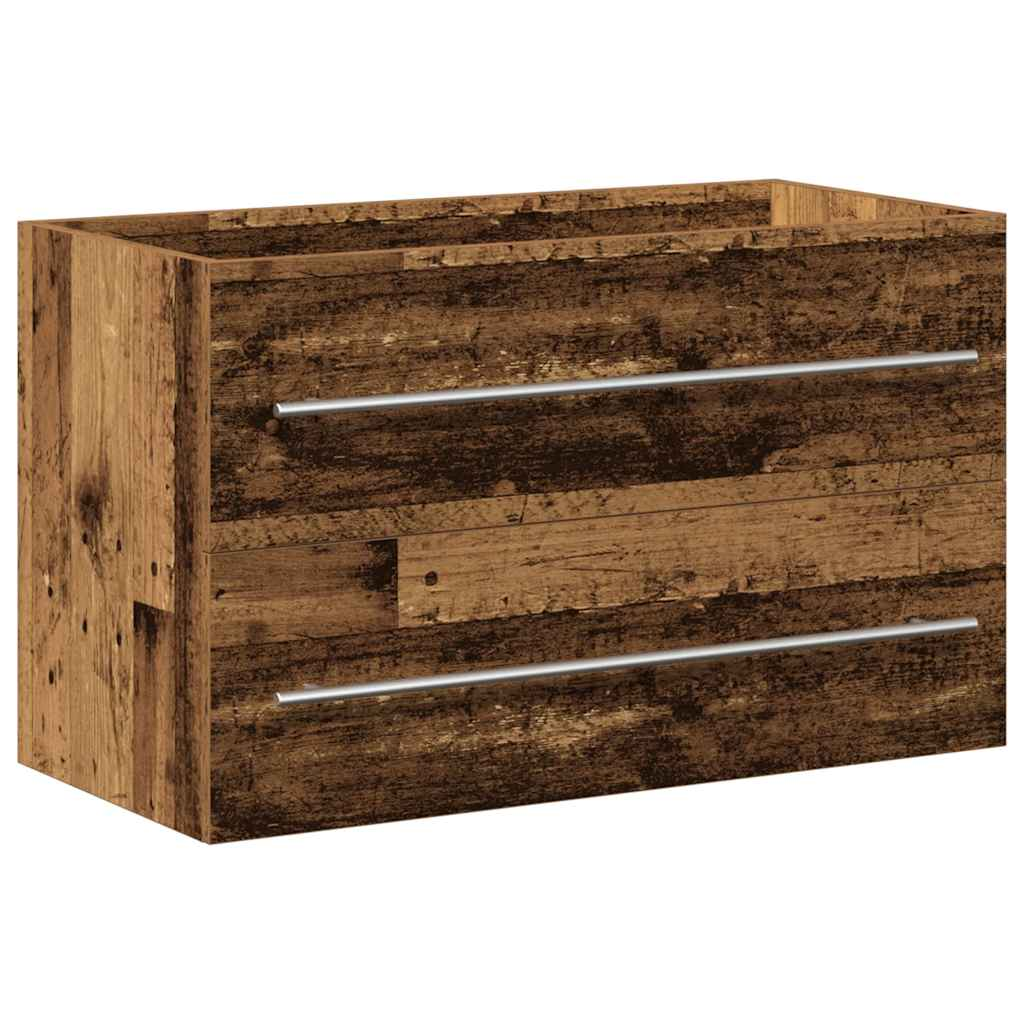 antik fa színű szerelt fa mosdószekrény 80x38,5x48 cm (862533)