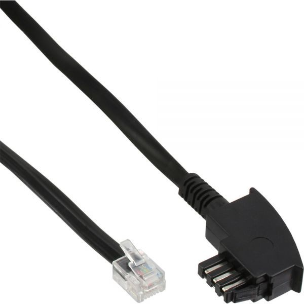 InLine 18813 cavo telefonico Nero