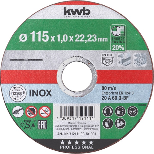 KWB 49712115 AKKU-TOP EXTRA INOX 150 x 22,23 x 1,2 mm vágótárcsa (49712115)