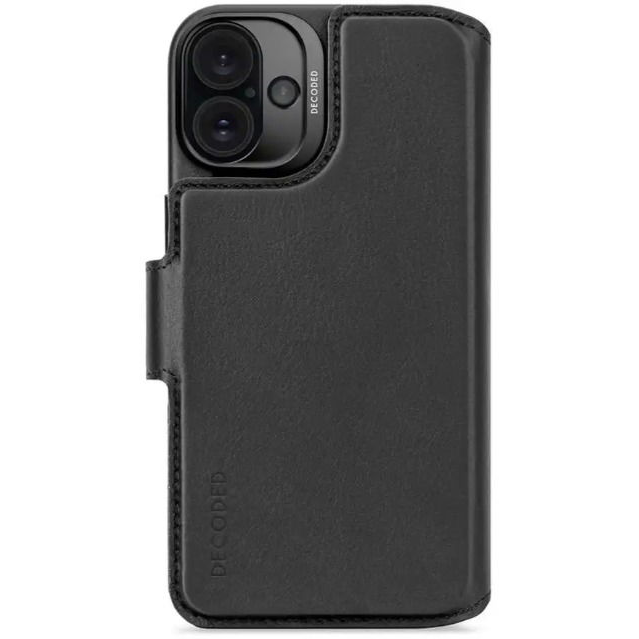 Decoded Leather Detachable Wallet black iPhone 16 Plus tok (D25IPO16PLDW5BK)