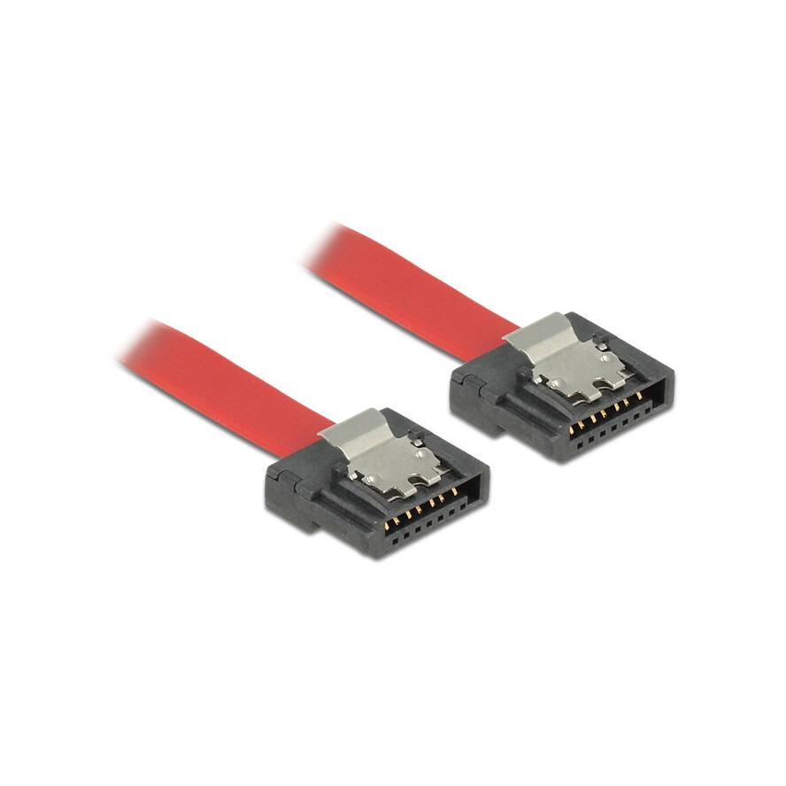 Delock SATA 3 F/F adatkábel 0.5m FLEXI piros (83835)