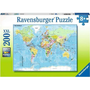 Пъзел Ravensburger XXL - Карта на света, 200 части