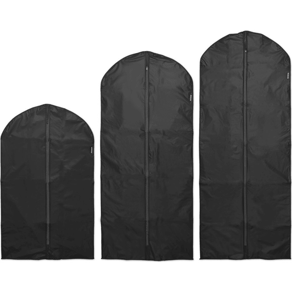 BRABANTIA Protective Clothes Cover 3db-os ruhavédő huzat szett. 3 különböző méret (M. L. XL). fekete - 149580