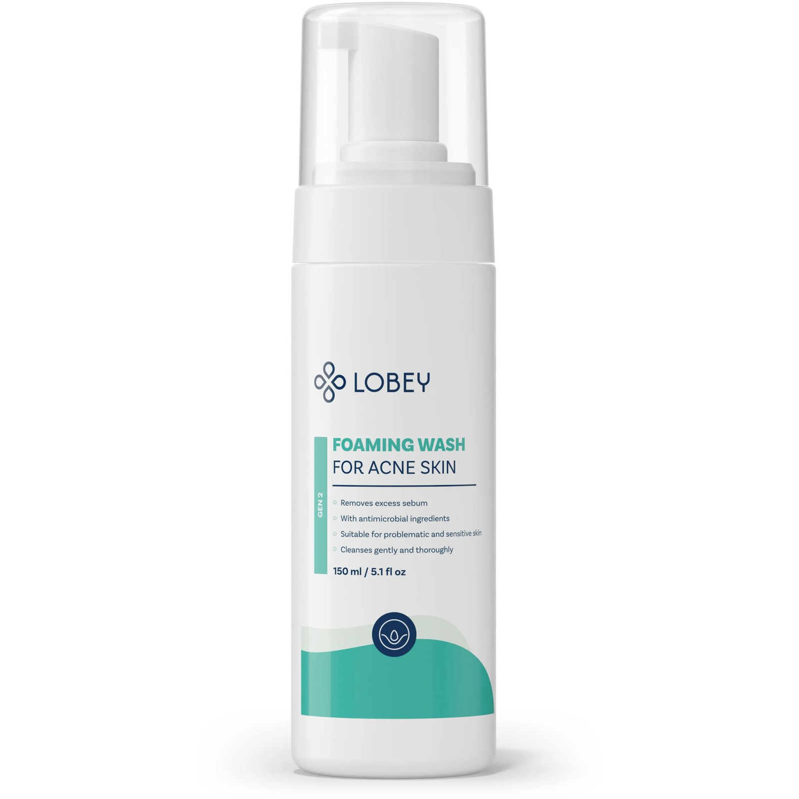 LOBEY Akne arclemosó hab pattanásos bőrre, 150 ml (8594196320971)