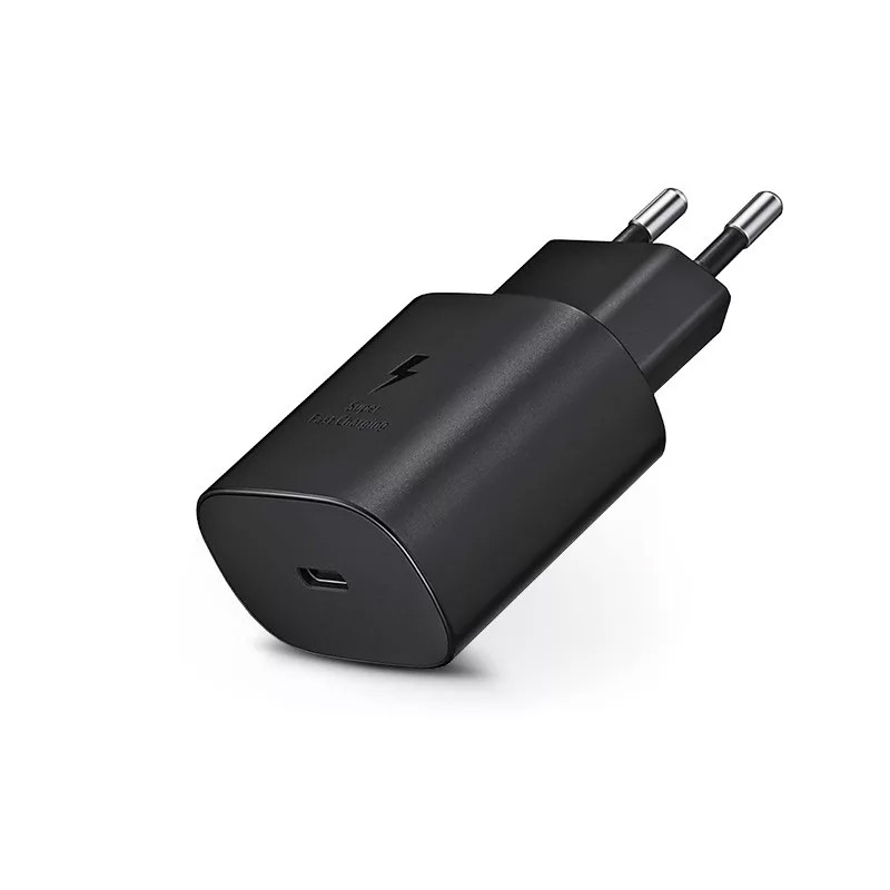 Samsung gyári USB hálózati töltő adapter Type-C bemenettel - 25W - EP-TA800EBE PD.3.0 Super Fast Charging - fekete (ECO csomagolás) (SA800695)