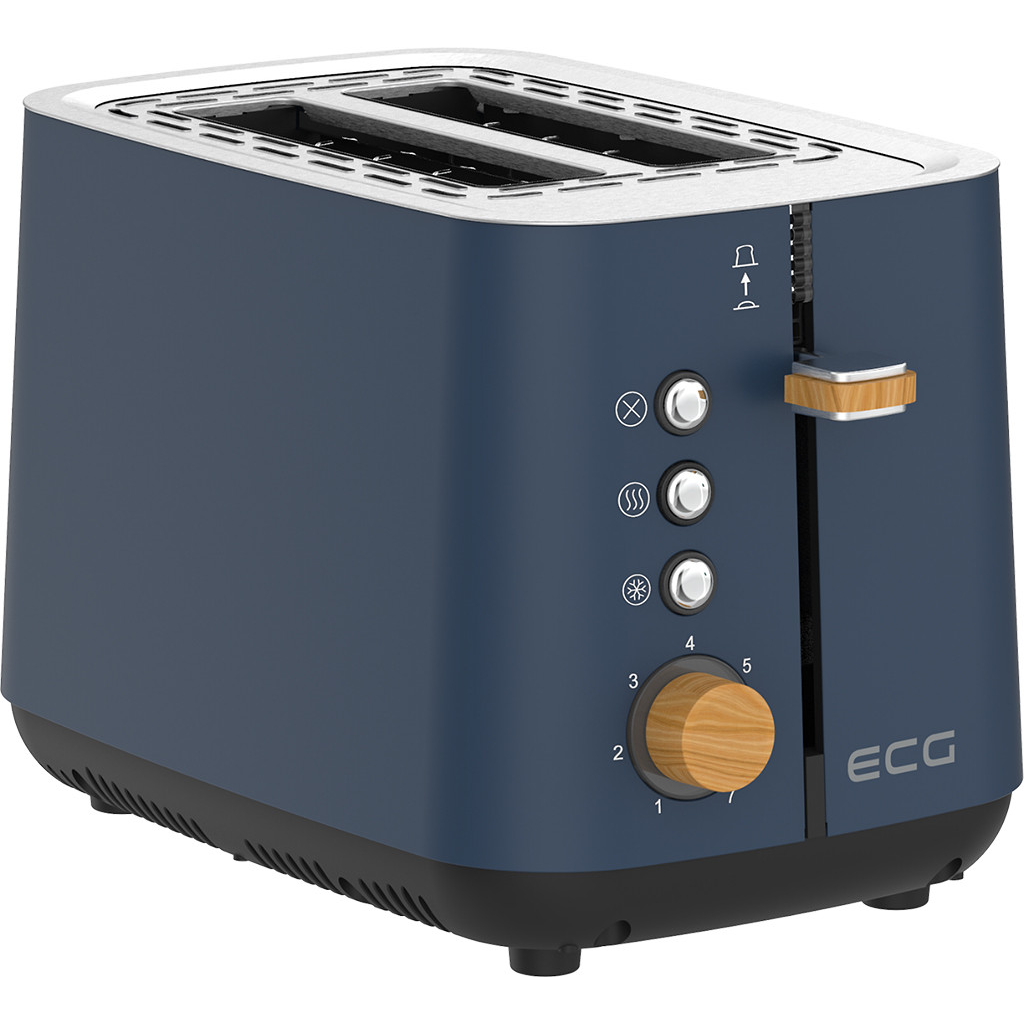 ECG ST 2768 Timber 2 szeletes kenyérpirító 850W - Kék (ST-2768BL)
