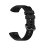 Каишка за часовник, съвместима, резервна каишка за Honor Band 3 Pro / Huawei Band 3 Pro Gigapack (персонализиран размер, силикон, райета) черна, опаковка gigapack