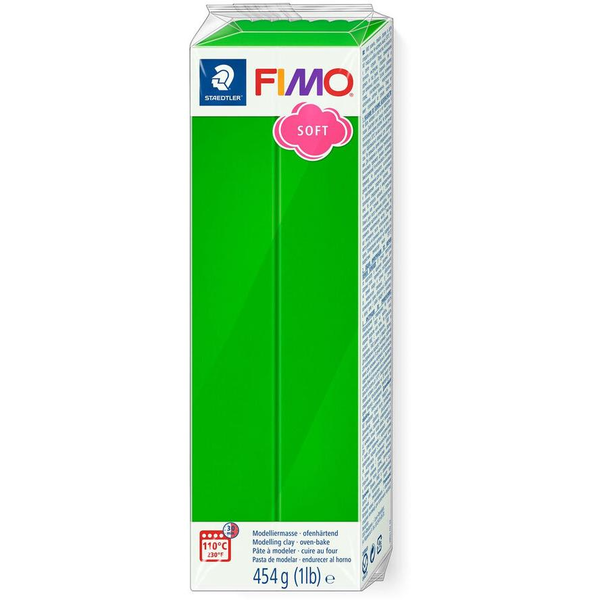 Пластилин Fimo, 454 g, горим, "Soft", тропическо зелен