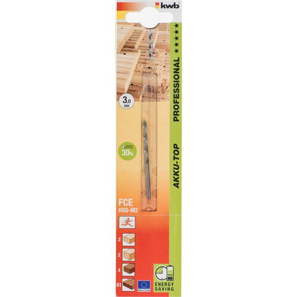 KWB PROFI AKKU TOP ENERGY SAVING 30% fa fúrószár, 3 mm (511903)