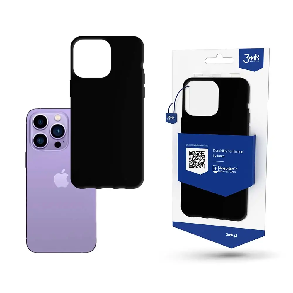 3mk Matt Case Apple iPhone 14 Pro Szilikon Tok - Fekete (5903108476737)