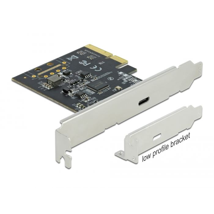 DeLock 1x USB 3.2 Gen 2x2 Type-C port bővítő kártya PCIe (89036) (delock89036)