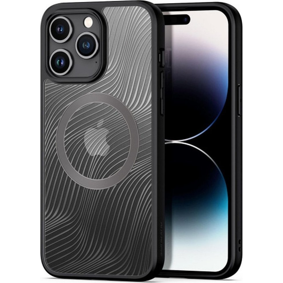 iPhone 15 Pro Max Dux Ducis Aimo Szilikon Telefonvédő Ütésállóság, Hullám, Fekete (DDS1753)