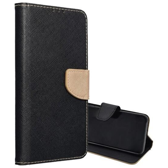 Gigapack Apple iPhone 16 Pro Max kártyazsebes fliptok fekete-aranyszínű (GP-160195) (GP-160195)