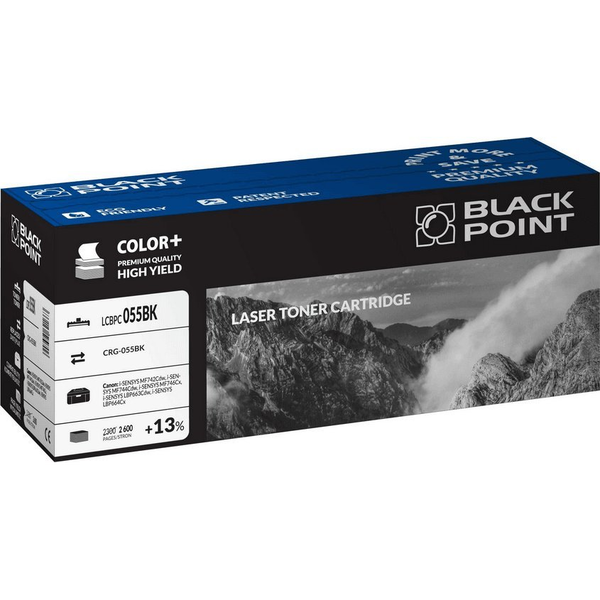 Black Point LCBPC055BK Canon CRG-055BK kompatibilis toner, fekete