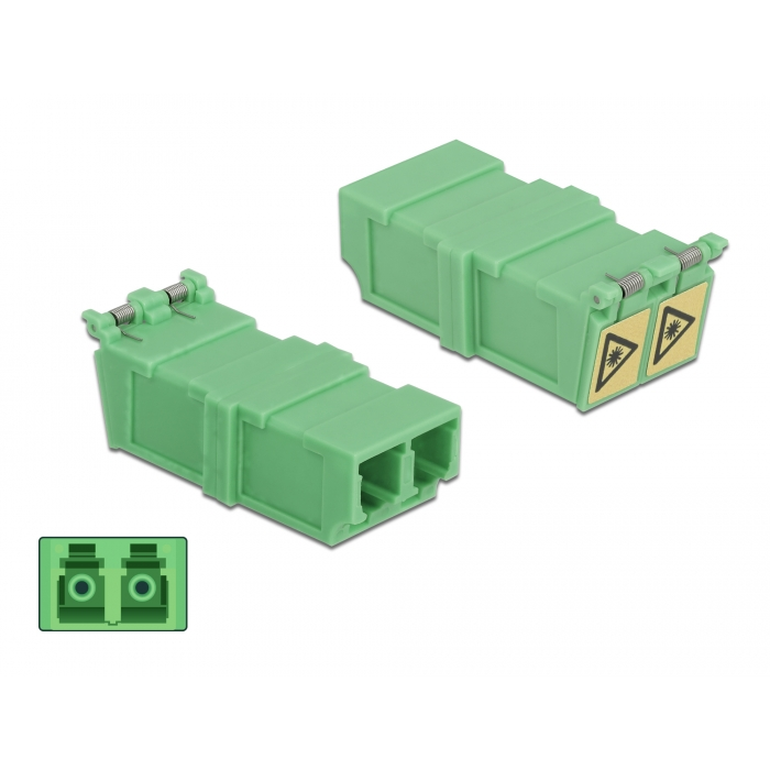 Delock Kapcsoló Párosító lézervédő zárral / borítással LC Duplex anya - LC Duplex anya 4 db (85927) (85927)