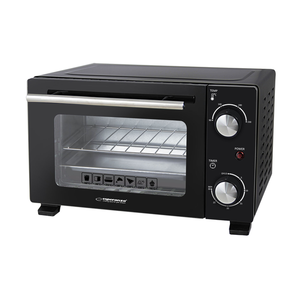 Mini trouba Esperanza CALZONE 10 l černá